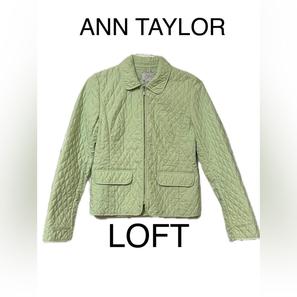 TS Loft Quilted front Zip Jacket Size 2.
